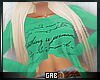 -G- Mint top with words