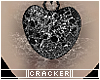 CKR black glass heart