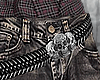 @vintage w skull belt