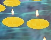 Floating gold candles