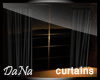 {D}Black satin curtains