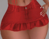 Red Denim Skirt /RLL