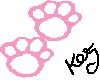 Pink paw prints