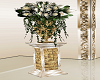 flowers golden pedestal