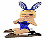 blue bunny girl sticker