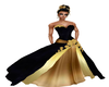 black and gold gown