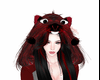 black red cat hood