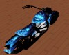 blue flames Motorcycle