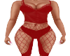 Eve Red Fishnet Bodysuit