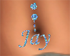 BBJ Belly ring Blue Jay