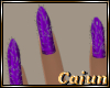 Purple Sparkle Nails