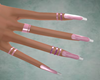 Pink French nails