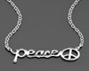 silver peace necklace