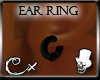 [CX]Ear ring XXL black L