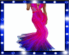 Blue/Pink diamond Gown