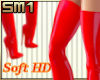 SM1 PVC Thigh Boots Red2