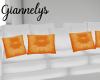 Orange and white Sofa