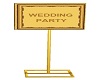 Wedding Party Table Sign