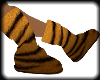 Tiger Striped Fur Boots