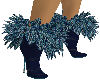 Blue Feather Boots