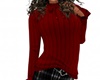 Ruffle Sweater Red