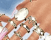 B| Pink Nails + Rings