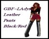 GBF~ Leather Pant Blk/Rd