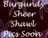 Burgundy Sheer Shawl