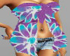 Purple Floral Hippy Top