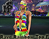 Rave Rainbow Top Femme