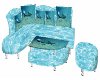 Blue water shark couch