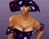 4THJULYLaceRedStars Hat