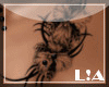 L!A chest tattoo tribal