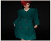 SUEDE COAT DRESS - TEAL