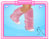 KID Pink shoe leg warmer
