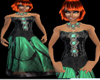 green gothic dress neckl