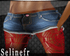 {SN} denim shorts red !