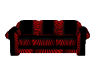 red n black cuddle couch
