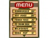 Vintage menu sign