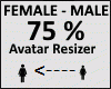 Avatar scaler 75%