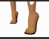 Black golden heels
