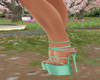 heels plataform green