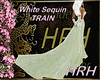 HRH White Sequin TRAIN