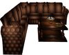 brown print sofa