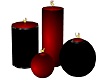 black n red candles