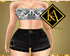 Silver Strapless & short
