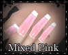 Mixed Pink Nails