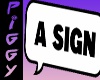 A sign headsign