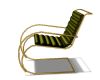 Green & gold lawn chair