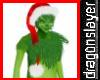 Grinch Santa Hat Christmas Green REd White FUnny Evil Cartoons